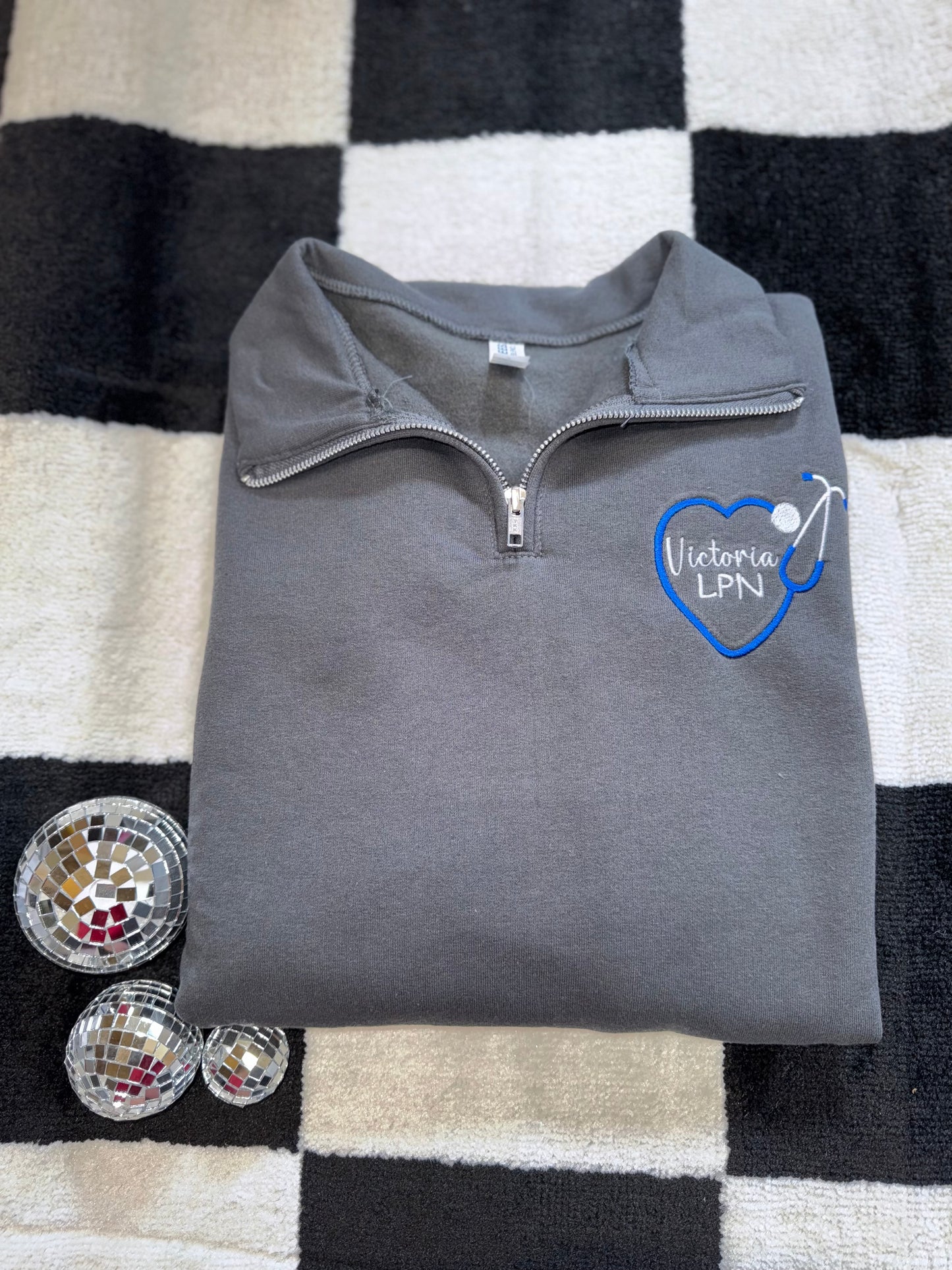 Heart Stethoscope Crewneck OR Quarter Zip-PRE ORDER