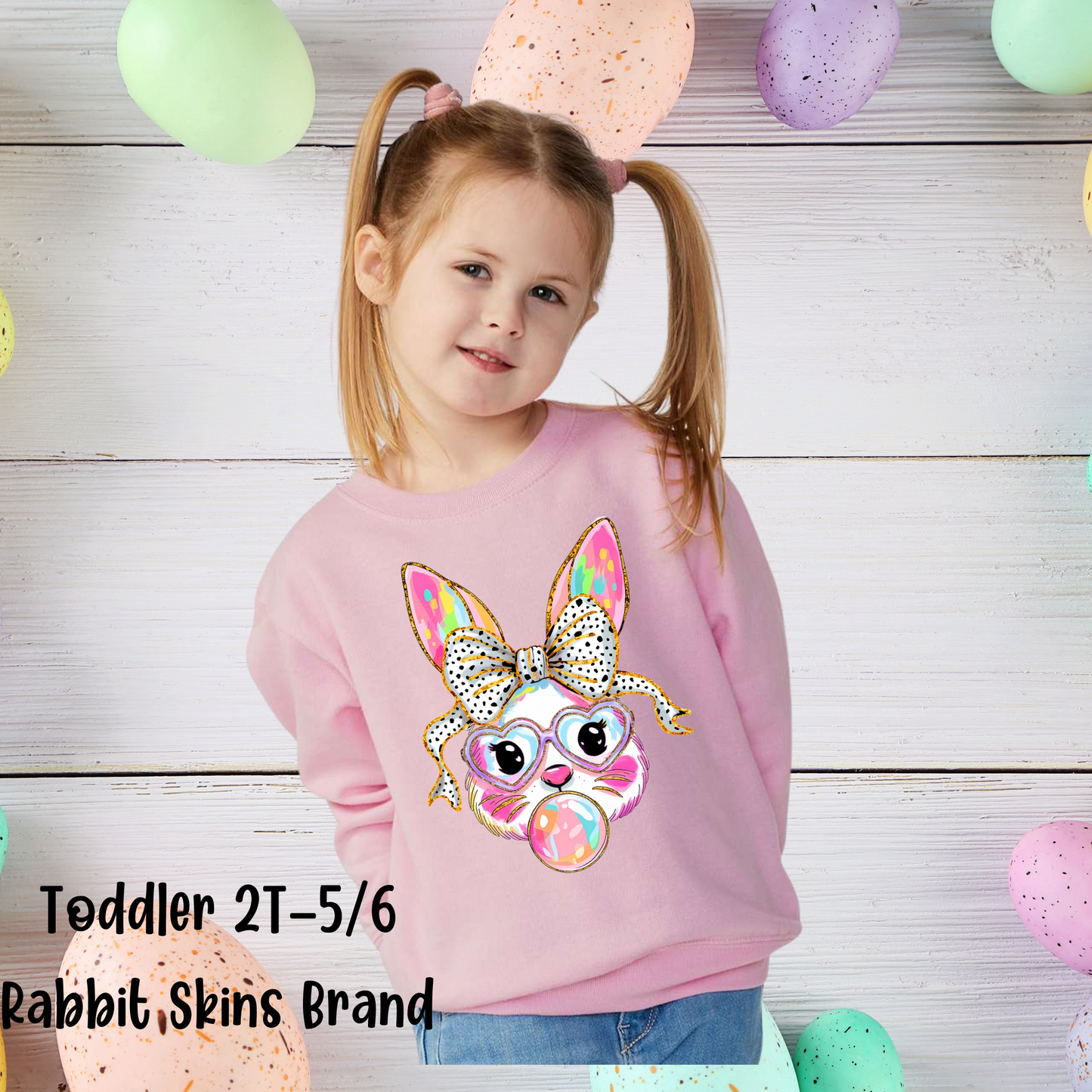 CREWNECK SWEATSHIRT-BUNNY BUBBLES--PRE ORDER!!!!