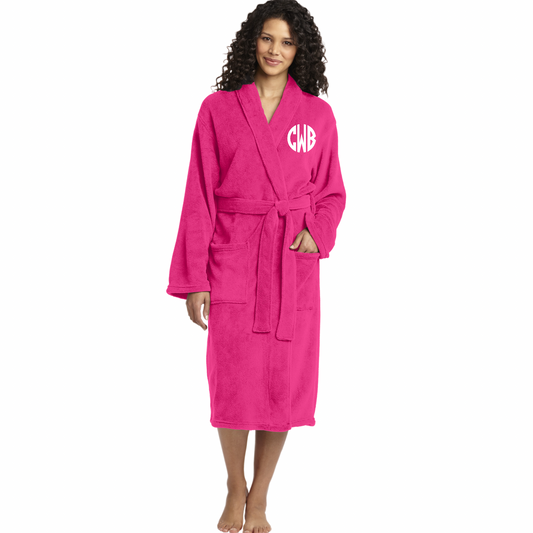 Plush Microfleece Shawl Collar Robe